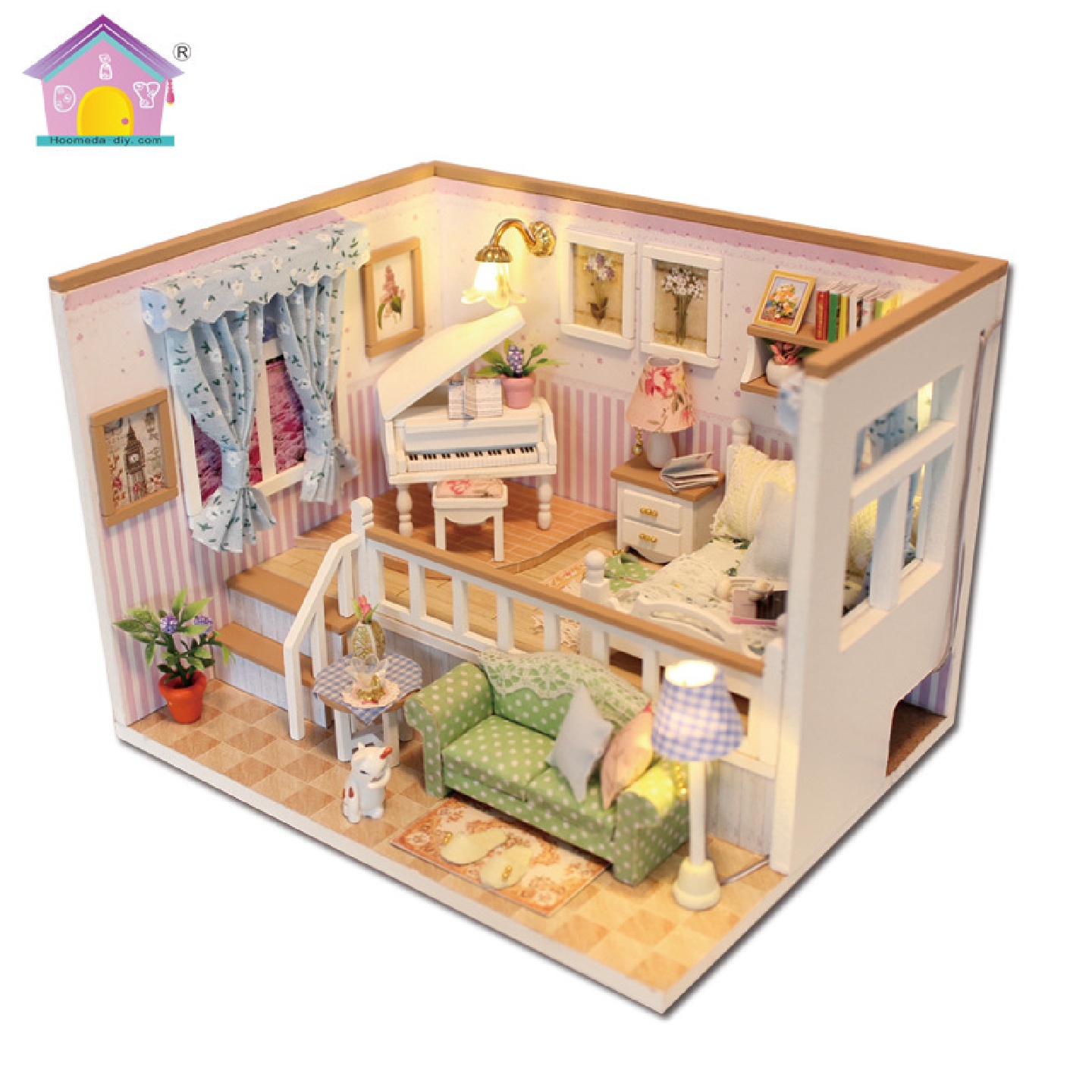 弘达diy小屋手工拼装模型小屋小幸运那片星空那片海因为遇见你