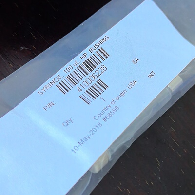 Waters沃特世HPLCUPLC100ul原装syr议价