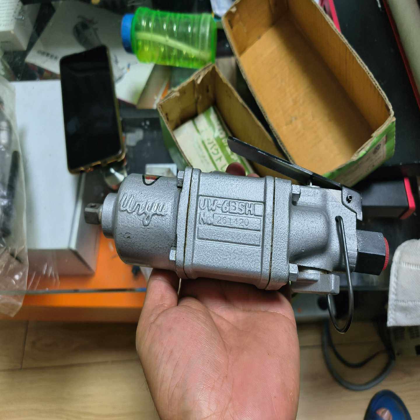 询价~日本瓜生uw-6ssh,气动风批，箱说全，图片，带气