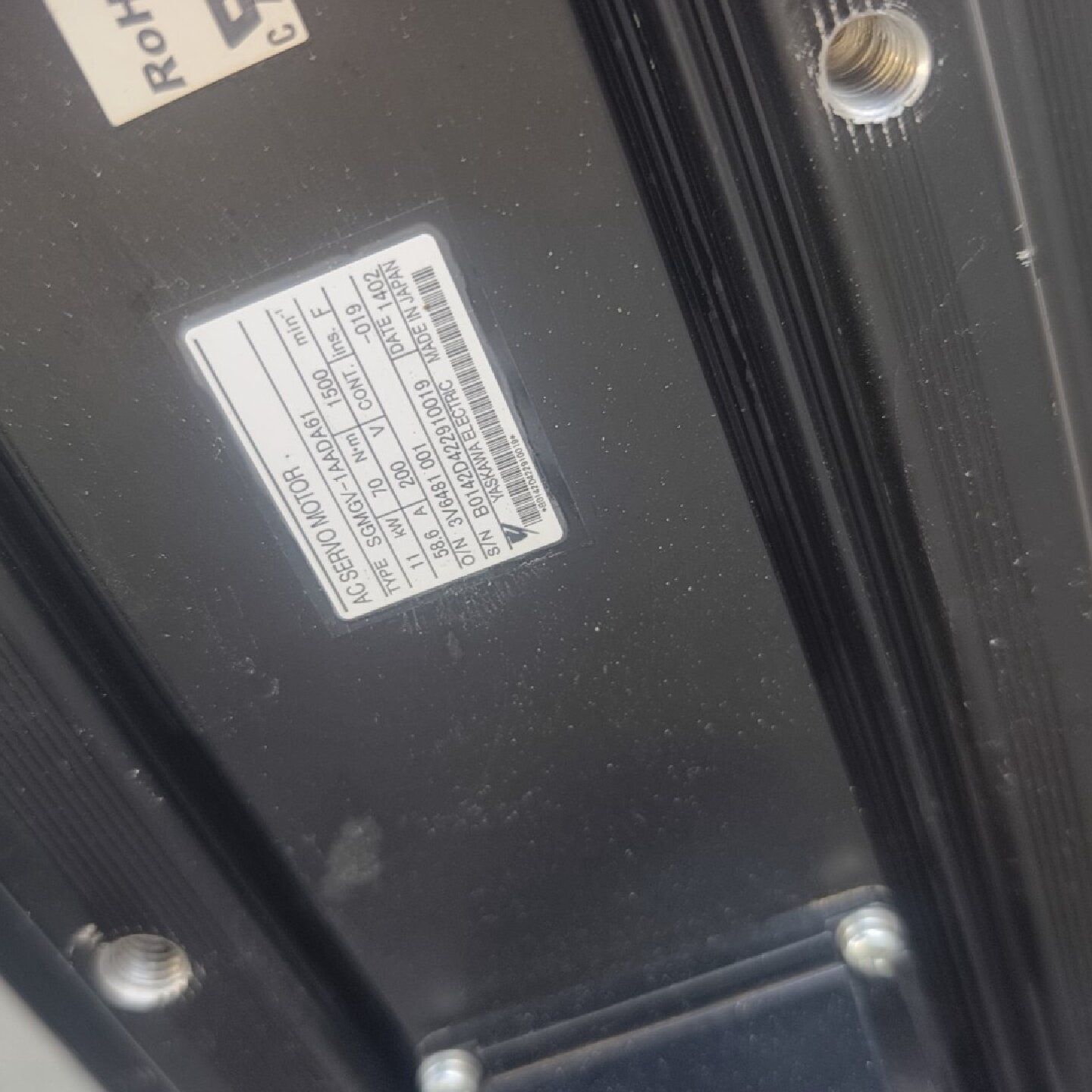 拆机两套安川5系11kw伺服，电机：SGMGv一1AADA6--议价商品