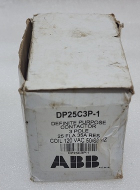 ABB DP25C3P1 3POLIGES MAGNETSCHTZ 35A SPULENSPANNUNG 120VAC
