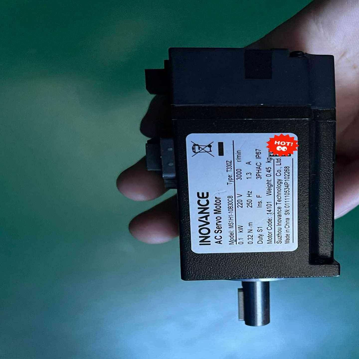 【议价】汇川100w电机MS1H1-10B30CB-T330Z适用