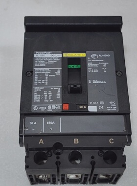SQUARE D HJA36030 30A CIRCUIT BREAKER 480VAC 250VDC  WITHOUT