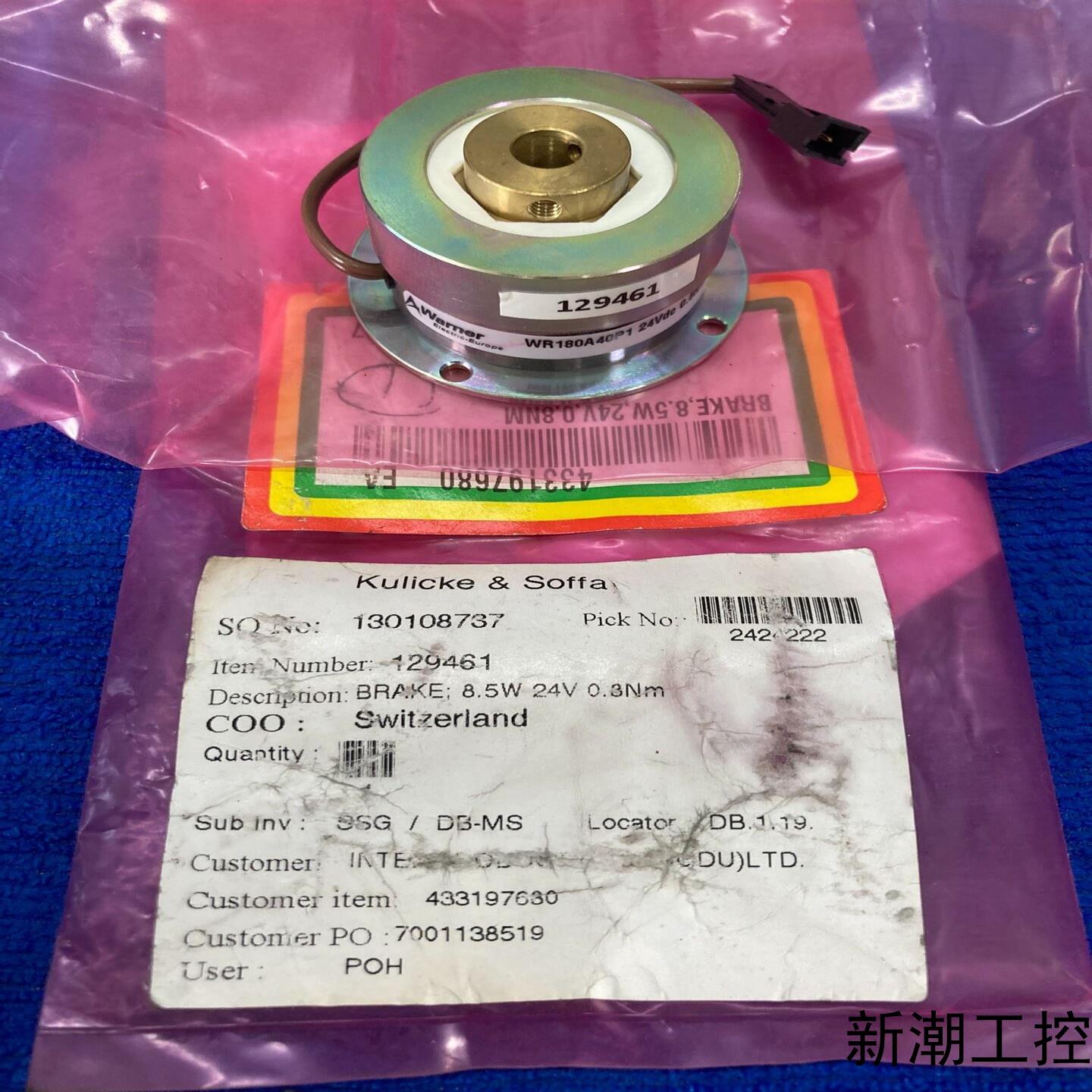 原装Warner制动器WR180A40P1 24Vdc 0议价商品