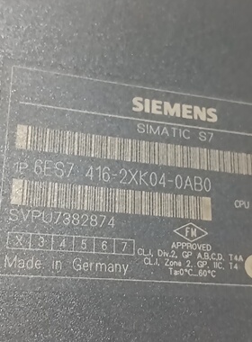 议价Simatic S7 Cpu Module Model 6Es7 416适用