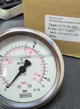 议价德国威卡WIKA压力表213.53.06316bar