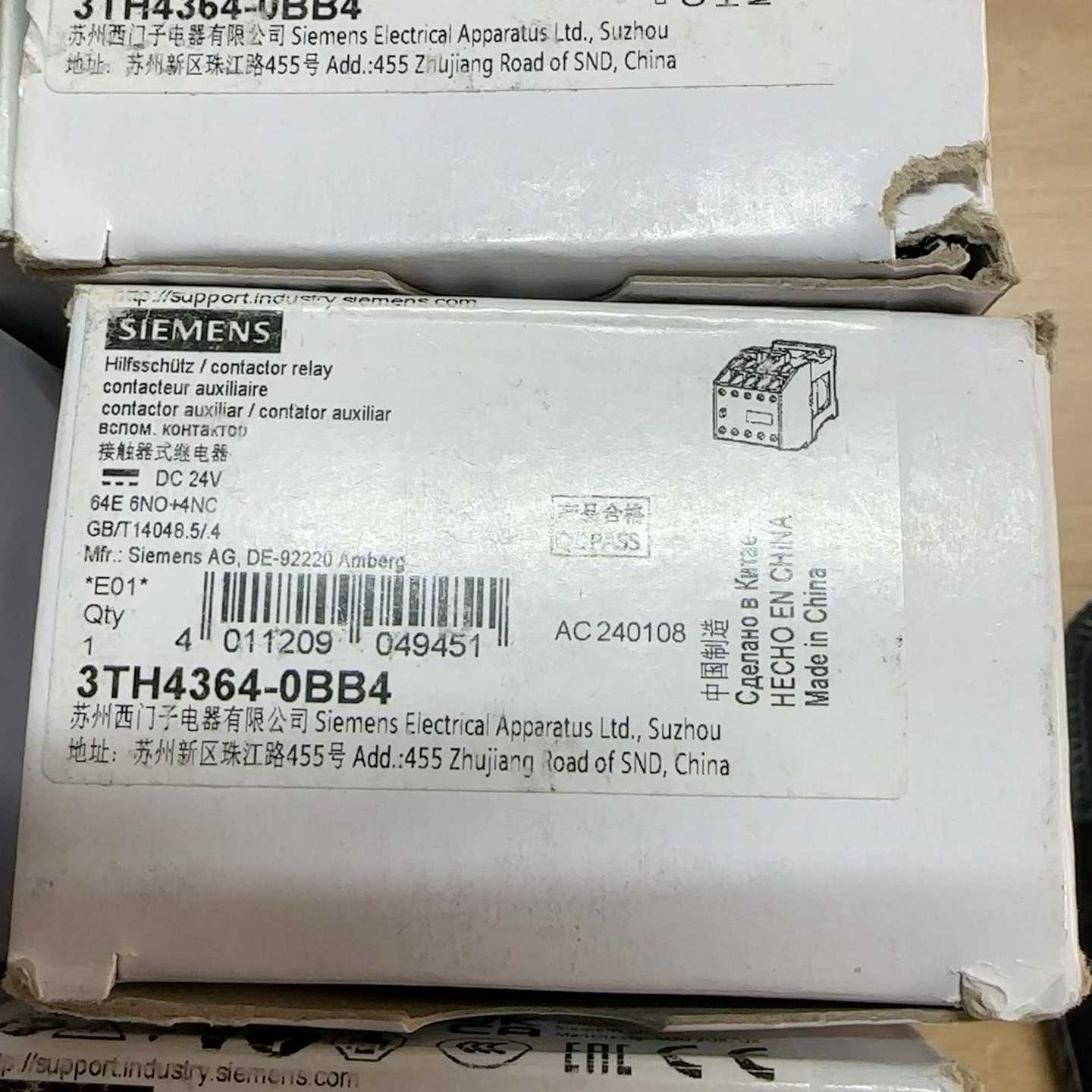 接触器3TH4364-0BB4询价