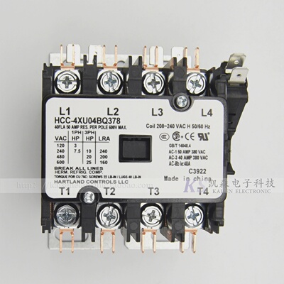 208V-240V40AHCC-4XU04BQ交流充电桩充电站UL四极交流接触器