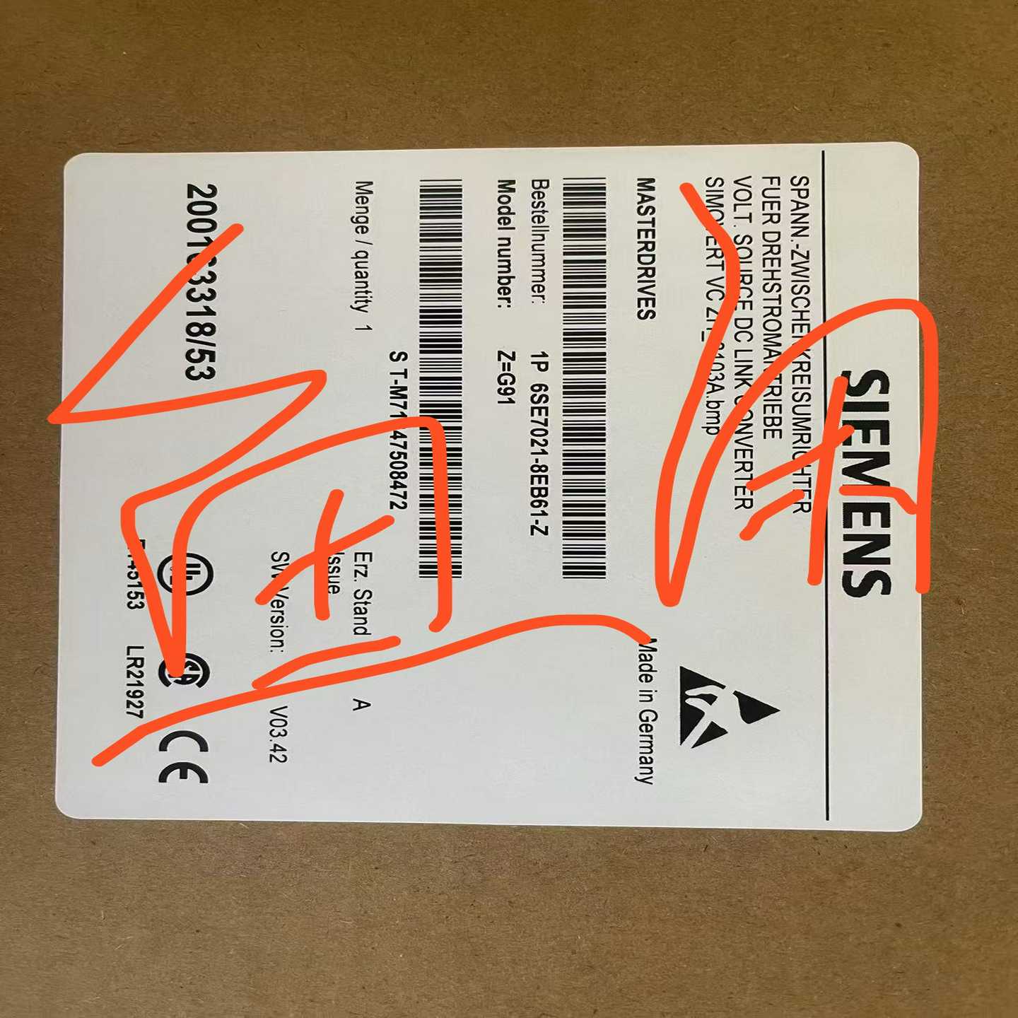 咨询-变频器直流母线电压源模块6SE7021-8EB61-