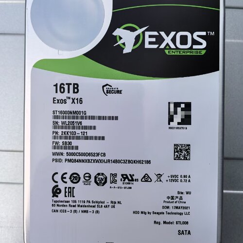 【询价】希捷16TB SATA ST16000NM001G 交单成色