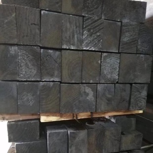 油浸防腐枕木落叶松火车道铁路道轨吊车支腿垫木桥梁木头原木定制