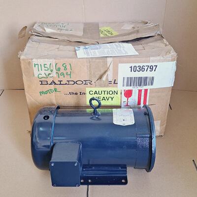 Baldor 36H257T859G1  184TCZ 3PH 6HP 1750RPM 78 Inch 230460VA