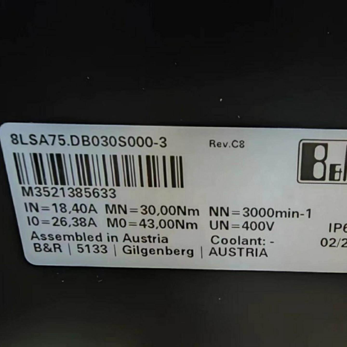 8LSA75DB030S000-3贝加莱电机供应实物拍摄现货咨询