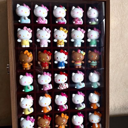 娃娃整理盒置物架防尘展示hellokitty收纳盒子手办收纳箱子