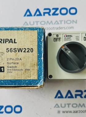 1PC KRIPAL 56SW220 20 AMP 2 WAY ROTARY SURFACE SWITCH WITH E