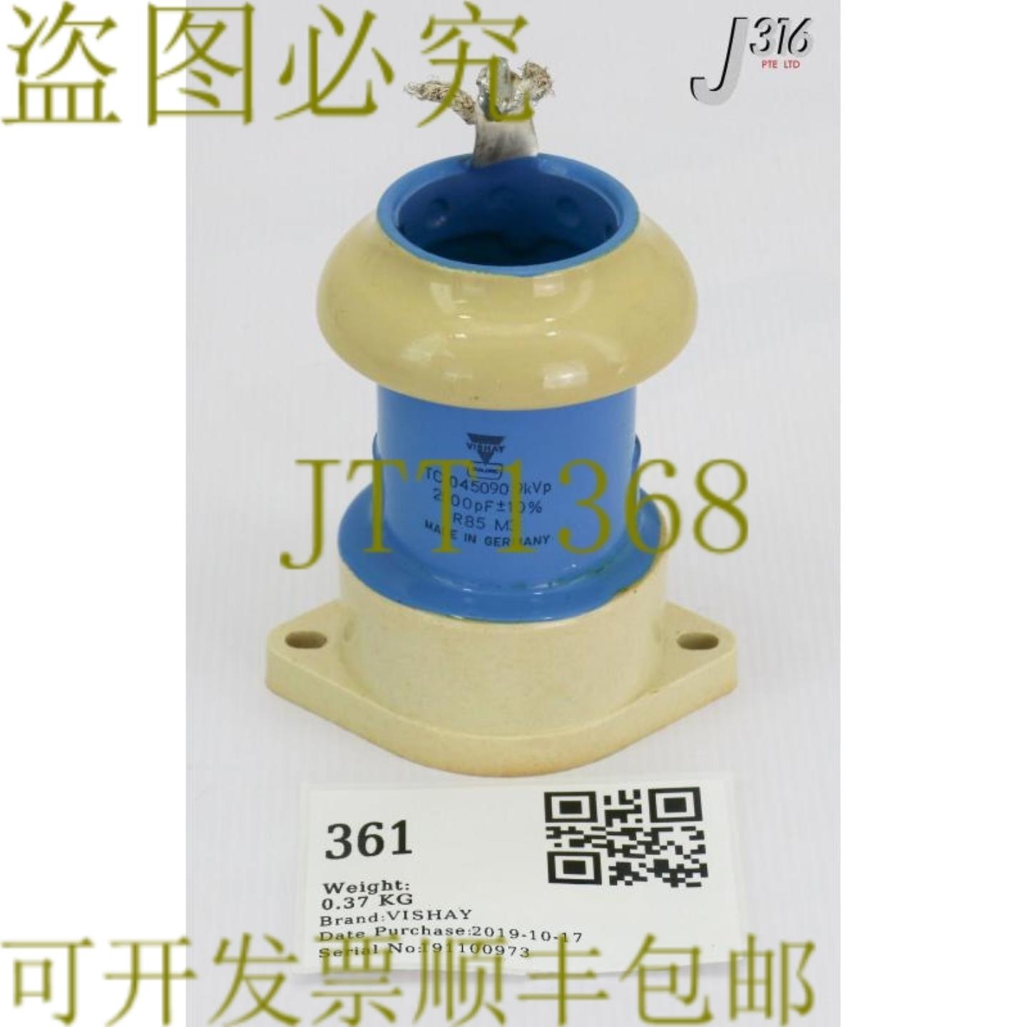 供应361 VISHAY RF电源陶瓷电容器9KVP 2500PF TC045090