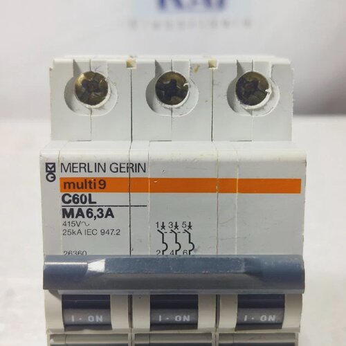 MERLIN GERIN MULTI 9 C60L MA6.3A MINIATURE CIRCUIT BREAKER M