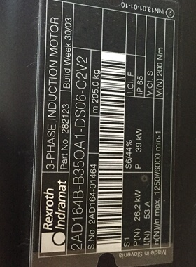 溢价-力士乐电机2AD164BB35OA1DS06C2V2