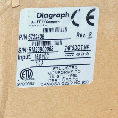 DIAGRAPH 5722405 Rev R Encre Jet Systme Imprim Tte 15.0 Vdc