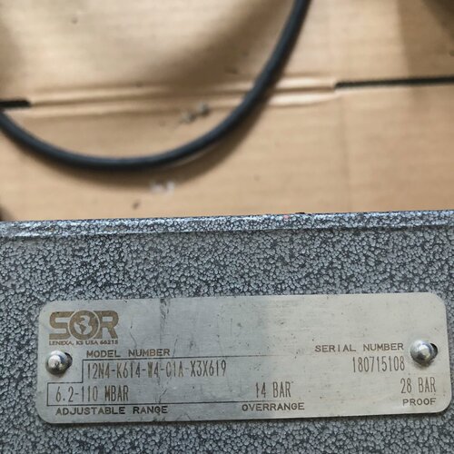 （请询价）SOR压力开关12N4K614W4C1AX3X61