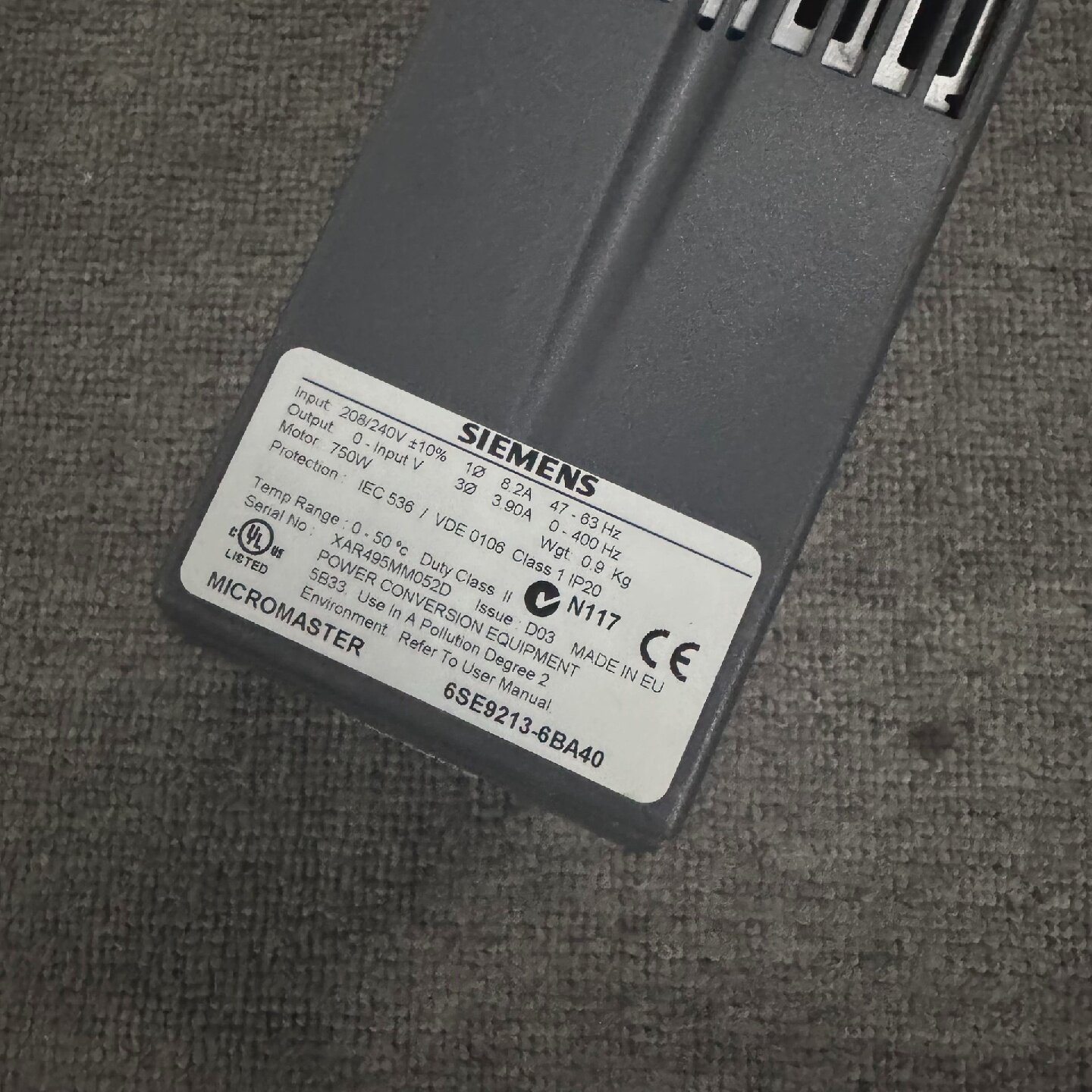 #变频器 9新西门子Micromaster变频器，220V电--议价商品