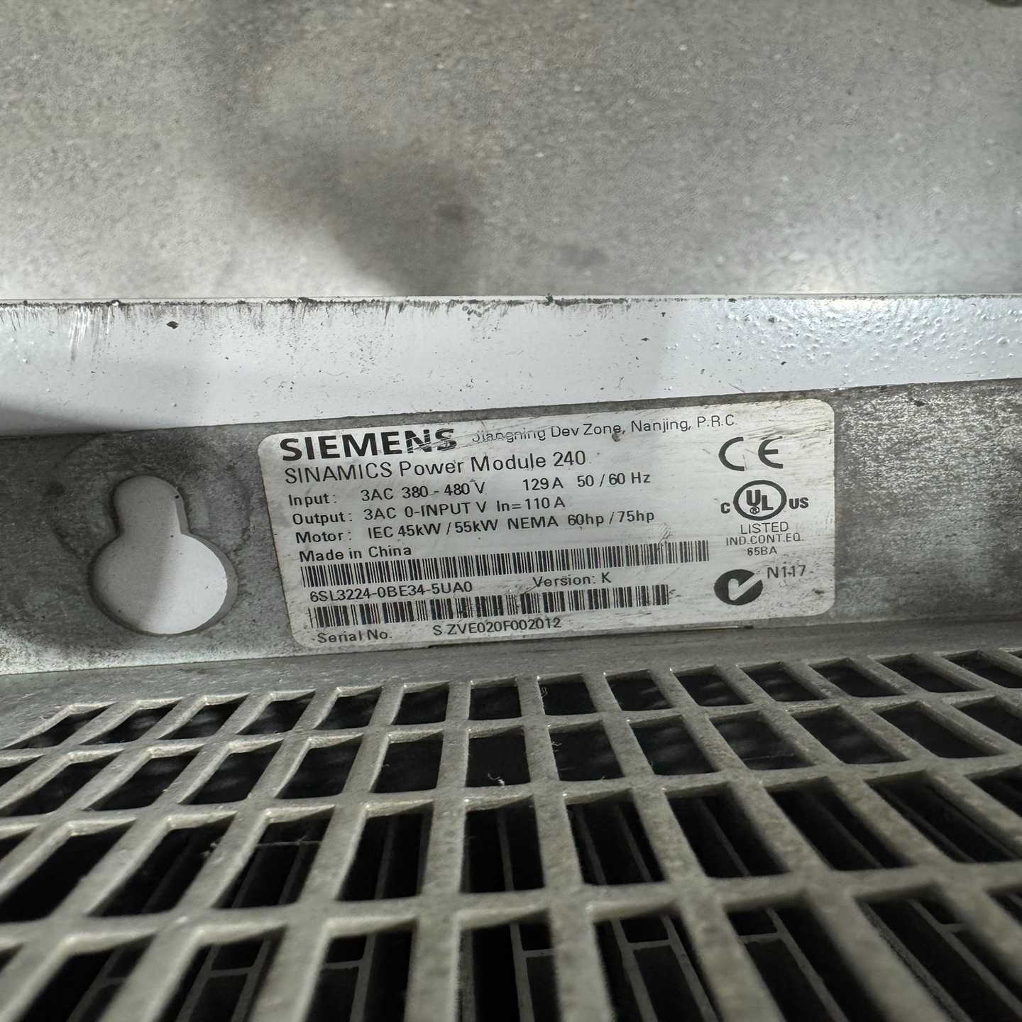 6SL3224-0BE34-5UA0240变频器4询价