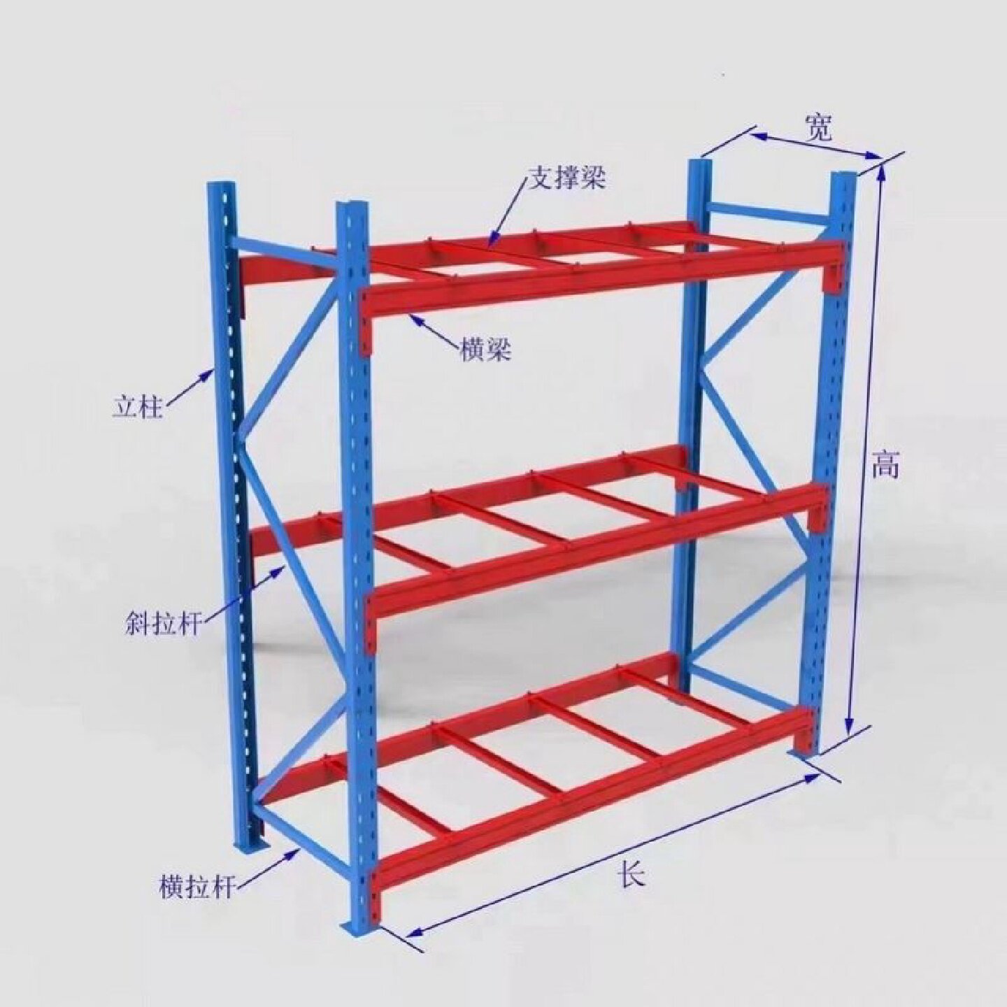 重型货架工业金属布匹模具架加厚大型仓库库房仓储托盘多层展示架