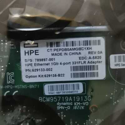 【议价】HP331FLR四通道千兆网卡789897-00162适用