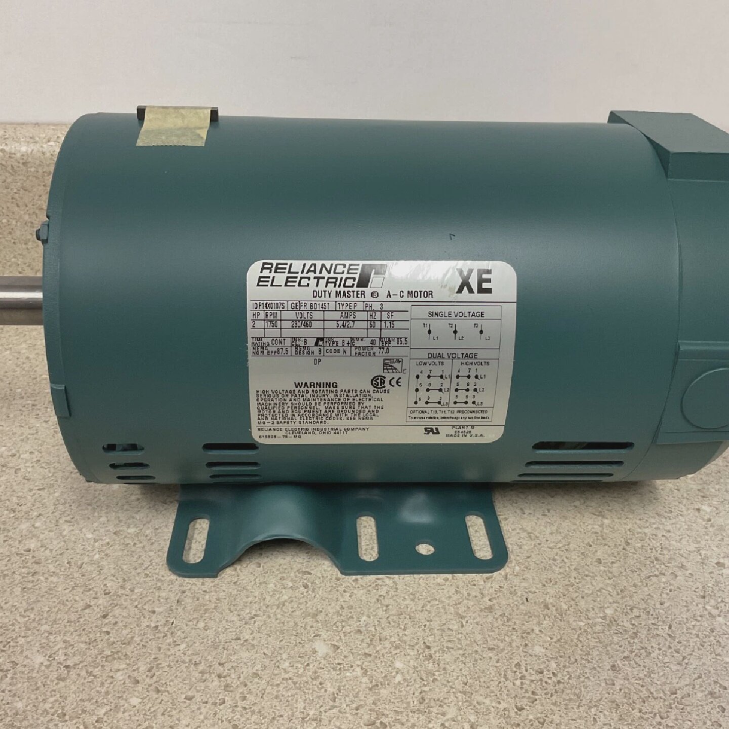 Reliance Electric P14X0107S 2HP 1750RPM NEW