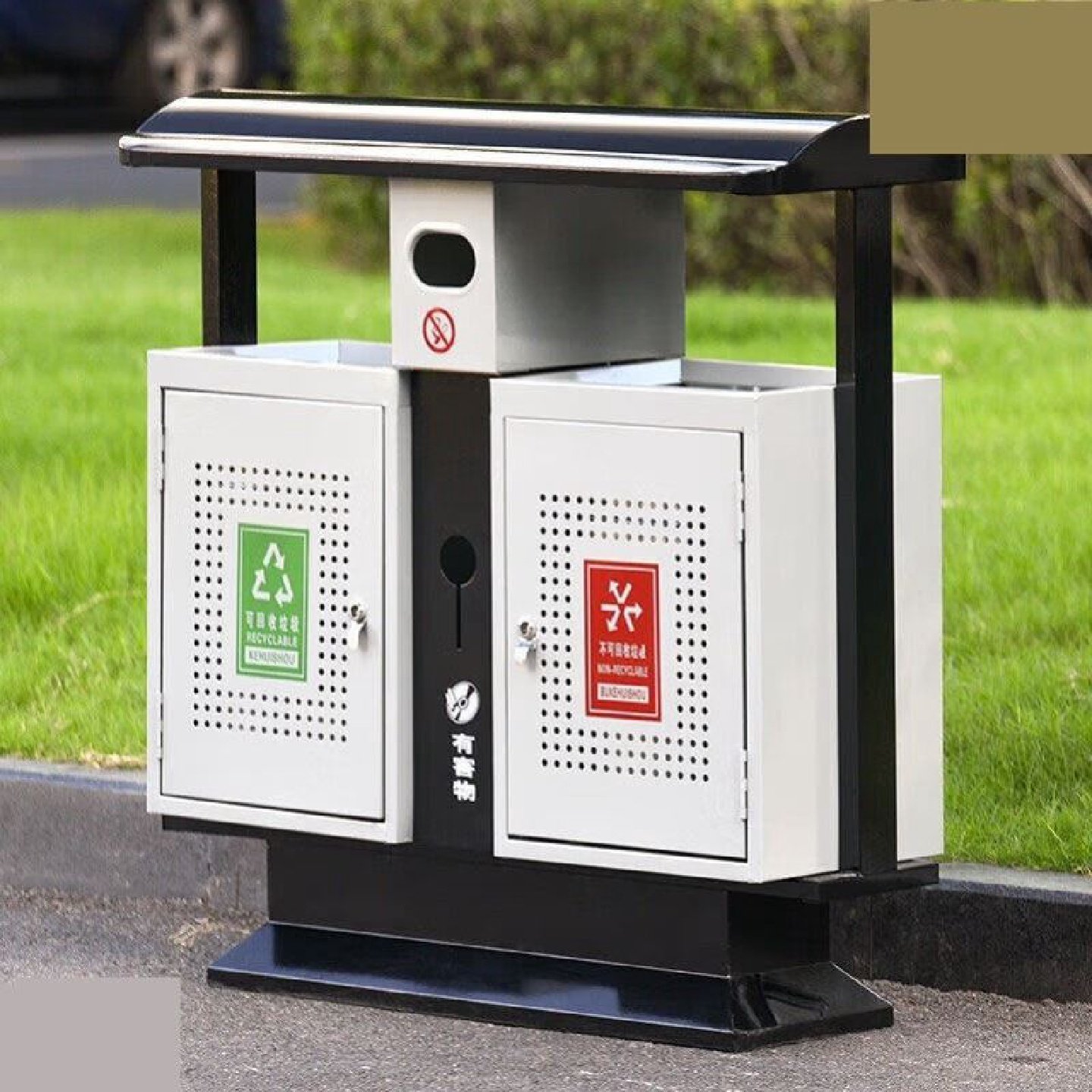 户外新中式仿古创意景区垃圾桶不锈钢街道环卫市政分类果皮箱厂家,家庭/个人清洁工具,垃圾桶,淘宝优惠券,粉丝福利购,淘宝优惠卷