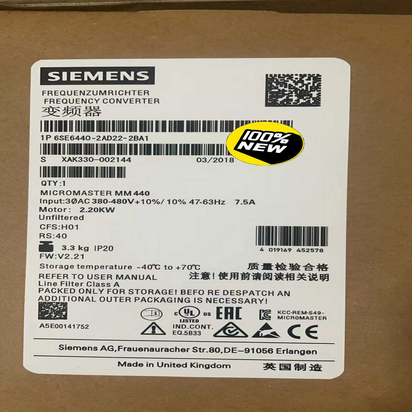 6SE6440-2AD22-2BA1MM440变询价