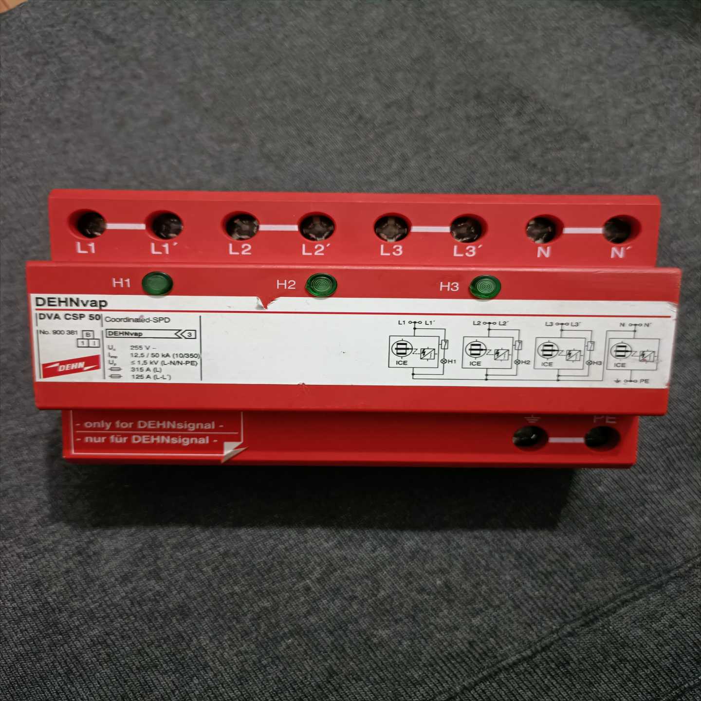议价DEHN德国盾牌DVA CSP 50防雷器255V 12.5
