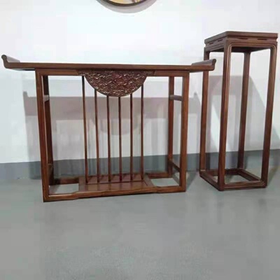 新中式老榆木玄关桌现代简约条案客厅台条几供桌酒店会所实木家具