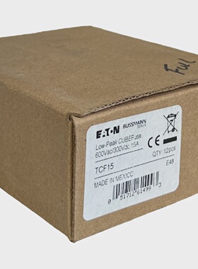 12EATONTCF15BUSSMANN系列低峰立方体600VAC300VDC15ANSMP
