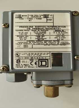 议价全新：Square-D压力开关 9012 GAW-4，库存时