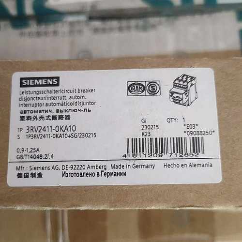 3RV2411-0KA10断路器询价