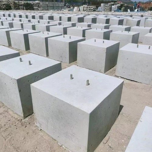 光伏水泥墩子基础配重太阳能防撞防护底座方圆形发电墩预制定