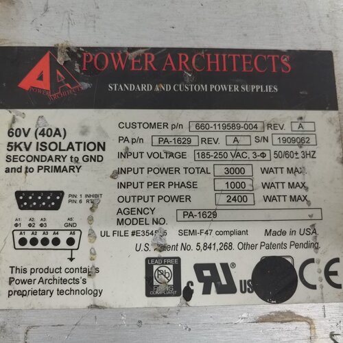 询-POWER ARCHITECTS PA1629 6601