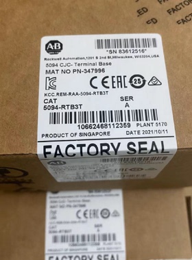议价5094-RTB3T Rockwell AB I/O可拆卸端子块底座AB 美国5094-RT