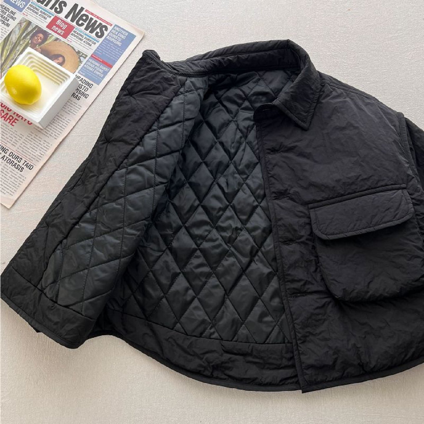 男大童夹棉衬衫外套秋冬季2025新款韩版宽松男孩儿童棉服二棉加厚