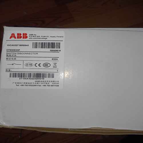 隔离开关OT630E03P1SCA022718R89询价