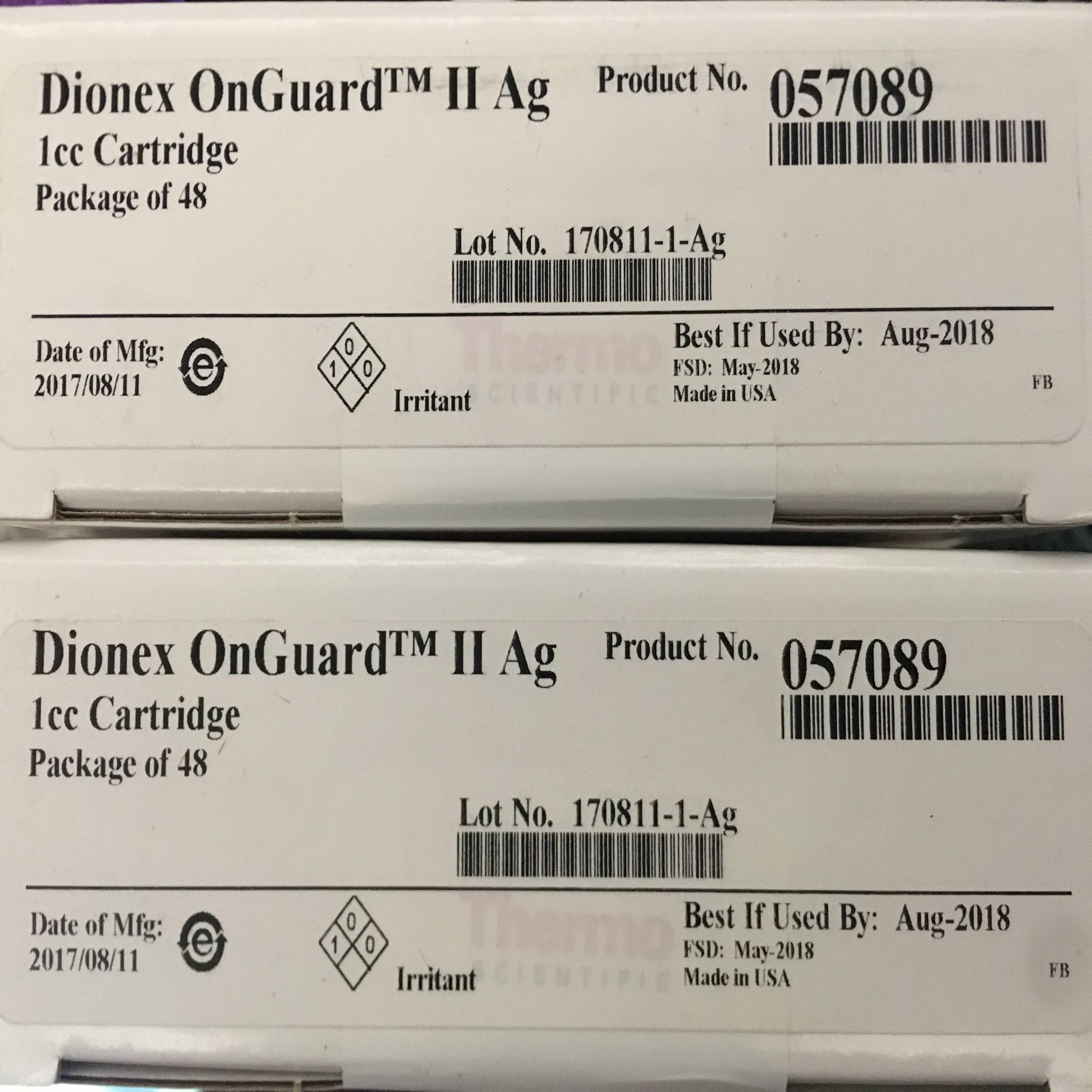 配件戴安固相萃取小柱057089 Dionex Onguard II Ag 1cc 48议价