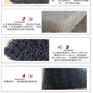 RCP渗排水网垫土工席垫复合反滤层渗排水片材网状交织排水网垫