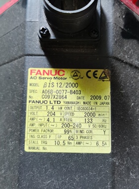 FANUC伺服电机BIS122000型号A06B00