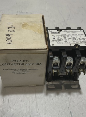 FASCO C3L50B MAGNETIC CONTACTOR KEMP 21037 600VAC 65A 555U3S