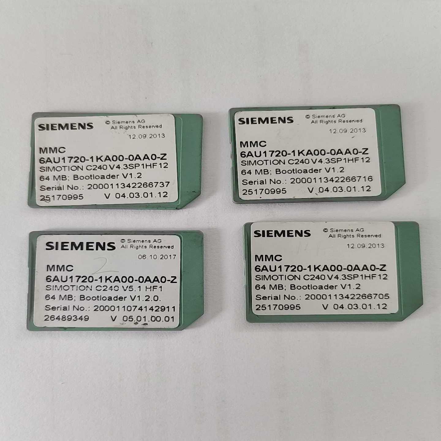(询价)6AU1720-1KA00-0AA0-Z内存卡四张，成