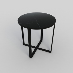 极简岩板茶几小户型客厅家用轻奢现代高级感圆形大理石茶几桌 意式