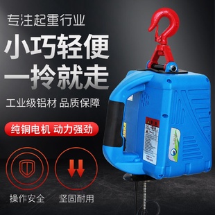 电动葫芦微型电动葫芦220v家用小吊机提升机遥控牵引电葫芦 便携式