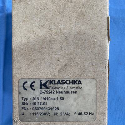 议价KLASCHKA科希卡AIN 1/410CA-1.60 050799131928  16.27-01控