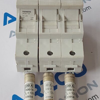 Siemens 3NW7 131 3P 50A Sicherungs Halter 14x51 Mit CH14 40A